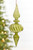 9" - 10" Transparent Green Finial Glass Ornament - Round Option