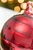 5" - 8" Red Swirl Blown Glass Ornament - Close-Up