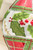 4" - 6" Red & Green Plaid & Holly Glass Ornament - Holly Detail