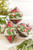 4" - 6" Red & Green Plaid & Holly Glass Ornament