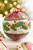 4" - 6" Red & Green Plaid & Holly Glass Ornament - Ball Option