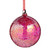 4" Iridescent Red Glass Ball Ornament - Shown with a White Background