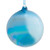 5" Iridescent Blue Glass Ball Ornament - Shown with a White Background