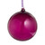 5" Sheer Plum Glass Ball Ornament - Shown with a White Background