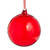 5" Sheer Red Glass Ball Ornament - Shown with a White Background