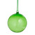 4" Sheer Green Glass Ball Ornament - Shown with a White Background