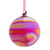 4" Iridescent Raspberry Glass Ball Ornament - Shown with a White Background