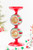 10" Red & Green Reflector Glass Candle Holder - Red