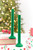 10" Green Flocked Taper Candle- Set of 2