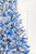 6.5' LED Blue Flocked Tree Right Side