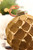 4" Bronze Quilted Glass Ornament - Close-Up