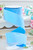 2.5" X 10 Yard Blue Iridescent Glitter Satin Ribbon