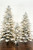 7' Flocked Christmas Tree with 63 G40 LED Lights - Shown with Additional Sizes