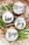 4" Festive Words Glass Ball Ornament