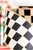 Checkered Pattern Detail and Gold Trim