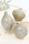 3.5" - 5.5" Textured Platinum Glass Ornament