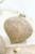 3.5" - 5.5" Textured Platinum Glass Ornament - Onion