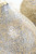 3.5" - 5.5" Textured Platinum Glass Ornament - Close-Up