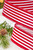 1.5" Red and White Striped Ribbon
 Close Up