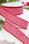 1.5" Red and White Striped Ribbon