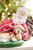 6.75" x 13" Resin Santa & Napping Dog - Dog Detail