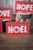 Noel Red and White Wood Block Christmas Décor