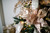 Taupe Glitter, Sequin and Cord Poinsettia Christmas Tree Flower