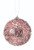 Small Light Pink Iced Ball Christmas Ornaments
