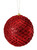 6” Red Glittered Net Ball Christmas Tree Ornament