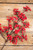 Petite Red Berry Christmas Tree Spray Close up