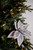 Gray Snow Edge Linen Poinsettia Christmas Tree Flower