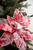 Red Iced Velvet Poinsettia Christmas Tree Flower