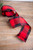 Small Black and Red Buffalo Check Christmas Ribbon