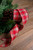 Red, Black, and White Traditional Plaid Christmas Tree Ribbon