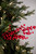 34” Stem Red Berry Weather Resistant Christmas Tree Sprays