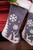 22” Gray Fabric Winter Scene Stocking with Deer