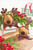 7” Deer Heads with Scarf Ornament