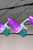 Purple C9 Faceted Wonderful LED Bulbs on Roofline