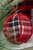 4” Fabric Plaid Ball Ornament