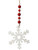9” Wood Bead MDF Snowflake Drop Ornament