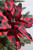 Black and Red Buffalo Check Poinsettia Stem