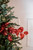 32” Gem Glitter Holly Leaf Christmas Spray - Red