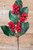 33” Magnolia Leaves with Berries Christmas Spray - Red