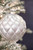 15 CM Silver Matte Glitter Quilted Net Ball Ornament