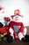 Plush Sitting Holiday Snowman Figurine