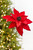 22” Long Red Velvet Felt Poinsettia Stem