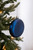 10cm Matte Midnight Blue Round Disk Ornament
