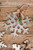 Wood Snowflake Ornament W/ Iron Accent (Square)