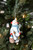 3” Resin Birch Snowman with Blue Scarf Ornament