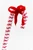 24” Candy Cane Spray with Bow Close Up